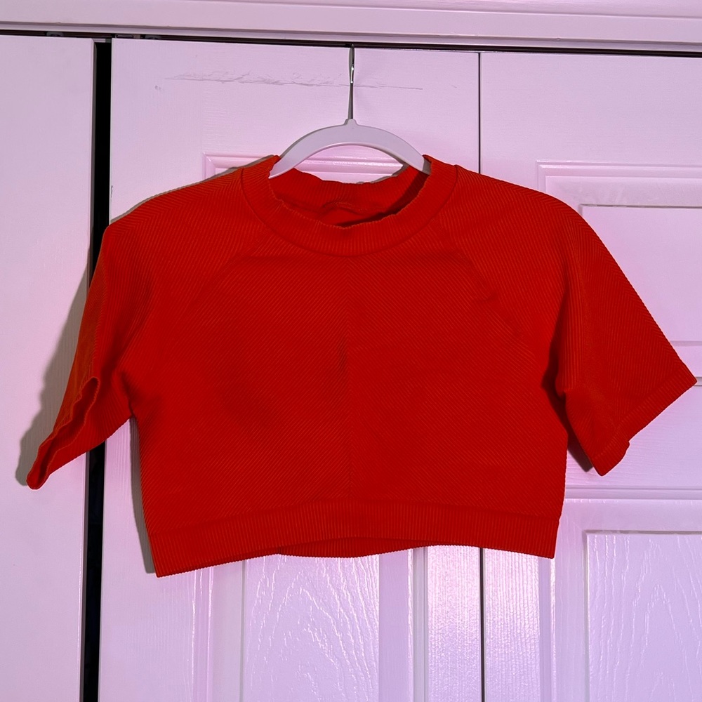 Orange crop top